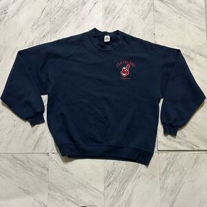 Vintage Navy Blue Cleveland Indians Crewneck